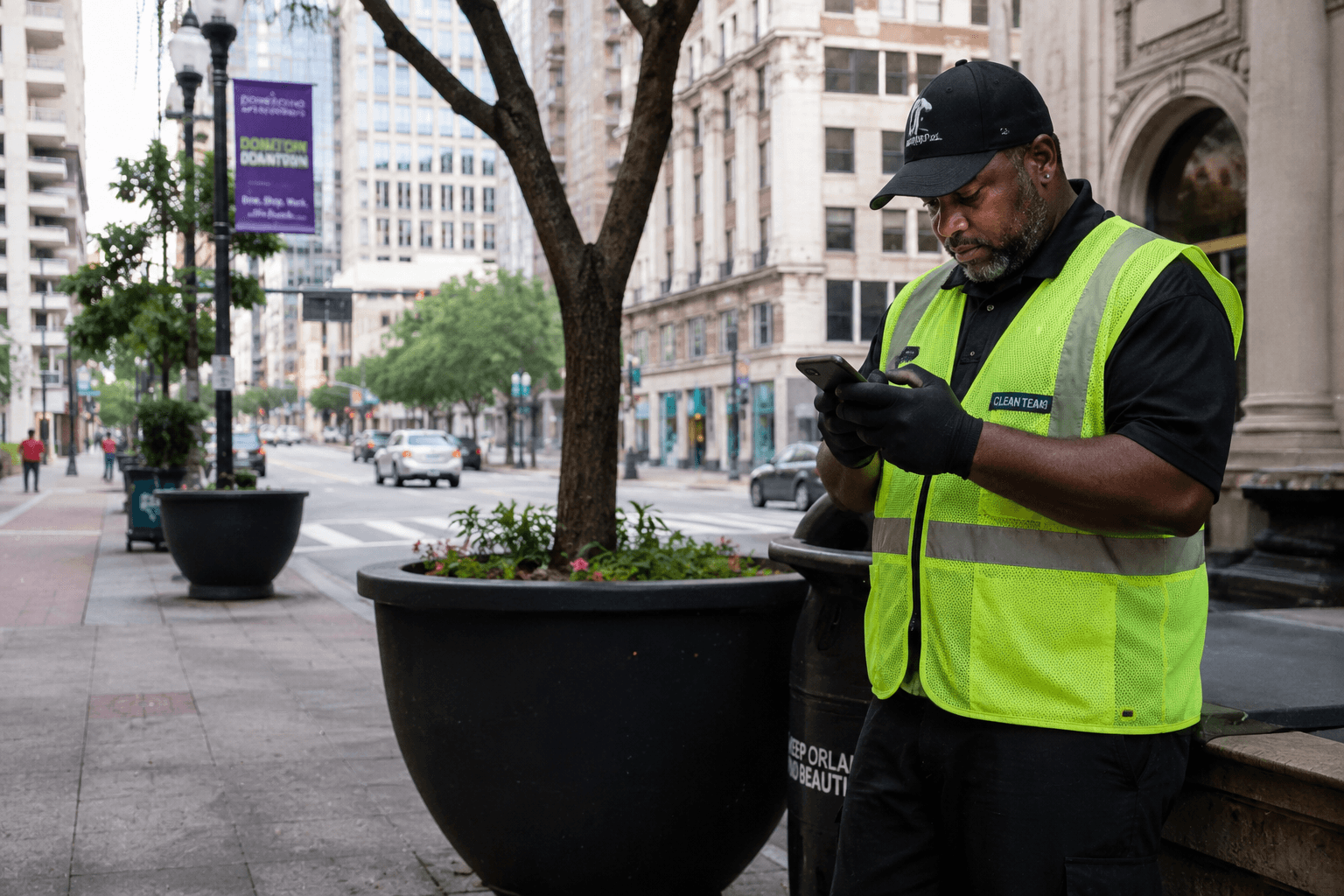 A downtown district team at work, supported by organized data and clear operational visibility