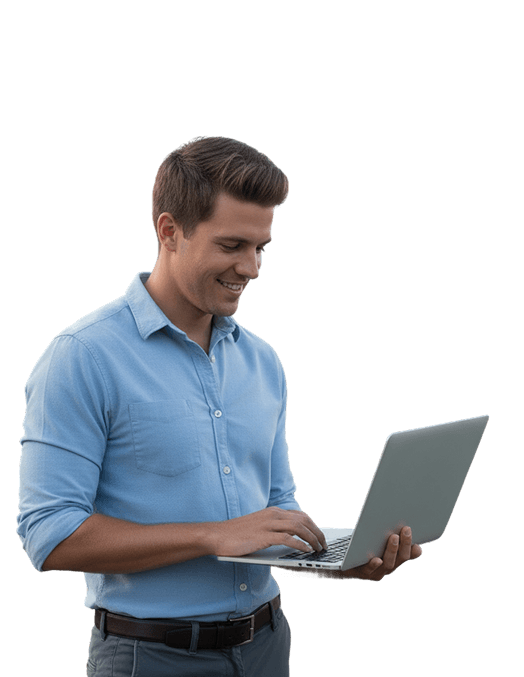 Two team members discussing website support and maintenance