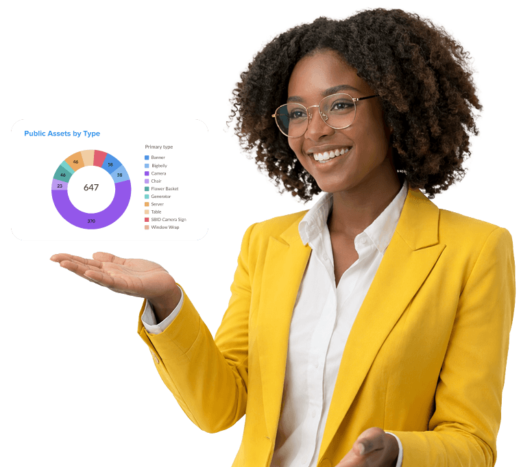Marketing professional with contact management interface